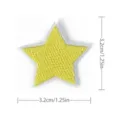 Yellow embroidered star patch for clothing, DIY decorative fabric appliques 3.2cm - Pentagram(8997-2) / Yellow