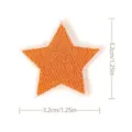 Orange embroidered star patch clothing decoration 3.2cm iron on star badge appliques - Pentagram(8997-5) / Orange