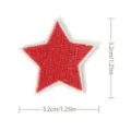 Red star embroidered patch for clothing, iron on patch DIY accessories, 3.2cm size. - Pentagram(8997-10) / Red