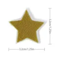 Gold embroidered star patch for clothing jackets jeans DIY decorative crafts and repair - Pentagram(8997-36) / Gold