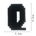 Μαύρο κεντητό μπάλωμα γράμματος Q pixel, θερμοκολλητικό σήμα για επισκευή ρούχων. - Γράμμα Q