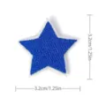 Blue star embroidered patch clothing accessory, vibrant colored star fabric appliques, 3.2cm. - Pentagram(8997-15) / Blue