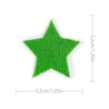 Green star embroidery patch clothing accessory DIY badge appliques star patch 3.2cm - Pentagram(8997-17) / Green