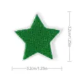 Green star embroidered patch, 3.2cm cloth applique for clothing, DIY decoration accessory. - Pentagram(8997-18) / Green