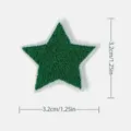 Green star embroidery patch, decorative cloth patch for clothes, DIY apparel sewing accessories. - Pentagram(8997-19) / Green