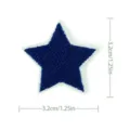 Dark blue star embroidered patch, 3.2cm size clothing decorative badge accessory - Pentagram(8997-20) / Dark Blue