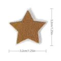 Gold Star Embroidered Patch DIY Applique Iron On Badge Clothing Accessories - New - Pentagram(8997-23) / Gold