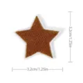 Gold embroidered star patch clothing applique, 1.25 inch decorative star badge for DIY clothes. - Pentagram(8997-24) / Gold