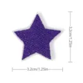 Purple embroidered star patch clothing DIY accessory, 3.2cm star appliqué for jackets bags. - Pentagram(8997-27) / Purple