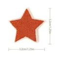 Embroidered orange star cloth patch, iron-on patch for clothing decoration and repair. - Pentagram(8997-28) / Orange