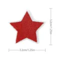 Red embroidered star patch clothing decor appliques iron-on sew-on patch for jackets hats - Pentagram(8997-29) / Red