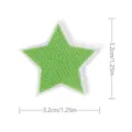 Green embroidered star patch iron on badge for clothing pants jacket decoration 3.2cm - Pentagram(8997-30) / Green