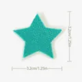 Turquoise embroidered star patch clothing decoration DIY apparel accessory badge 3.2cm - Pentagram(8997-31) / Mint Green