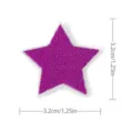 Embroidered purple star patch clothing accessory DIY iron-on applique 3.2cm size - Pentagram(8997-33) / Fuschia