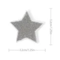 Silver embroidered star patch DIY clothing decoration badge appliques repair accessories - Pentagram(8997-34) / Silver
