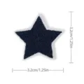 Dark blue five-pointed star embroidered patch clothing DIY repair decor badge sticker - Pentagram(8997-35) / Dark Blue
