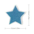 Blue star embroidered patch clothing repair badge appliques 3.2cm decorative sticker - Pentagram(8997-13) / Blue