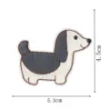 Cute cartoon dog embroidery patch clothing accessory DIY badge appliques iron on sew on - Dachshund Style (DW9126-1)