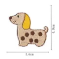 Cute cartoon dachshund embroidery patch, fabric DIY clothing accessory badge for decoration. - Dachshund Style (DW9126-2)