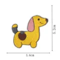 Cute yellow dachshund embroidered patch for DIY clothing accessories and bag decoration appliques. - Dachshund Style (DW9126-3)
