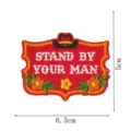 Embroidered cowboy patch badge with red background and slogan for clothing decor items. - Red Shield Style(DW9804-20)