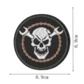 Écusson brodé motif tête de mort style motard badge DIY pour vêtements vestes et sacs. - Écusson Brodé Moto Punk (DW9809-17)