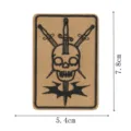 Écusson brodé crâne tactique avec motif poignard, badge moral robuste pour chapeaux sacs à dos. - Écusson Brodé Crâne Tactique (DW9809-19)