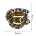Detailed view of the embroidered patch showing clean stitching texture and clear letter design. - Snake Belt Style (DW9804-24)