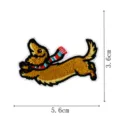 Cute dachshund embroidered patch iron on sew on badge for jacket backpack uniform - Scarf Dog Style (DW9242-3)