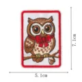Christmas owl embroidered patch with red bow, ideal for clothing, bags and hats decoration. - Owl (DW9270-2)