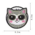Bonito parche bordado de animales de dibujos animados termoadhesivo para ropa 6.2cm - Animal de Dibujos Animados (DW9230-2)