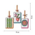 Blumen Stickerei Aufnäher DIY Handwerk Dekorative Bügelflicken für Kleidung Mahjong - DW9814-48