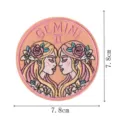 Retro Gemini zodiac embroidered patch round badge for clothing and DIY backpack decoration detail - Gemini