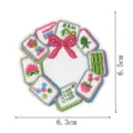 Blumen Mahjong Stickapplikation süßer Mahjong Stein Bügelbild für Kleidung Tasche DIY Zubehör neu. - DW9814-46