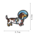 Cute astronaut dachshund embroidery patch, detailed stitching, perfect for jacket decor. - Astronaut Dog Style (DW9242-8)