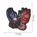 American flag eagle embroidered patch patriotic badge DIY clothing apparel size 6.9cm - American Eagle