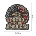 American eagle embroidered patch patriotic badge with dimensions for tactical jacket backpack. - American Eagle Flag Style (DW9812-26)
