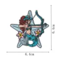 Patch brodé sirène vintage, écusson de réparation de vêtements de sac à dos mignon. - Sirène Tir à l'Arc (DW9281-8)