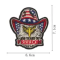 US flag eagle embroidered patch 250 years freedom tactical morale badge DIY clothing accessory - 250th Anniversary Freedom Style (DW9812-27)