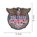 US 250th Anniversary embroidered patch patriotic eagle tactical badge for clothing and bags - Round Commemorative Badge Style (DW9812-34)