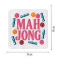 Πολύχρωμο κεντημένο μπάλωμα Mahjong DIY ρούχα θερμοκολλητικό σήμα διακοσμητικό 6cm - DW9814-12