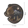 Outdoor bear mountain embroidered patch tactical jacket badge iron on applique backpack badge decor - Brown Bear (DW9268-8)