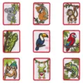 Set de parches bordados de animales de la selva, insignias termoadhesivas para ropa infantil. - Juego Completo de Animales Salvajes (HY9269 Juego de 9) / Juego de 9 Piezas