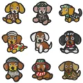 Bonitos parches bordados de perritos de dibujos animados para ropa DIY, bolsos y gorros. Parches. - Juego De 9 Estilos / Juego de 9