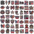 Lot de patches brodés 250e anniversaire USA, motifs drapeau américain et Statue de la Liberté. - Lot Mixte de 50 Pièces