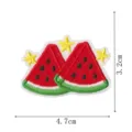 Wassermelone Stickerei Aufnäher Detailansicht, Sommer Obst Stil Kleidung Reparatur Abzeichen. - Wassermelone Stil 1 / DW9236-1