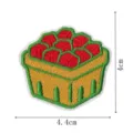 Wassermelone Korb bestickter Aufnäher, Bügelbild für Kleidung, DIY Handwerk Abzeichen 4cm. - Wassermelone Stil 3 / DW9236-3