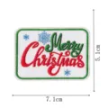 Christmas embroidered patch iron on badge appliques Merry Christmas 7.1x5.1cm clothing decor - DW9813-45