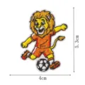 Simpatica Toppa Ricamata con Leone da Calcio per Vestiti da Bambini, Distintivo Termoadesivo. - Stile Leone (DW9278-5)