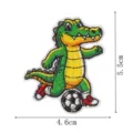 Toppa ricamata coccodrillo cartone animato calcio per vestiti e borse bambini fai da te. - Stile Coccodrillo (DW9278-6)